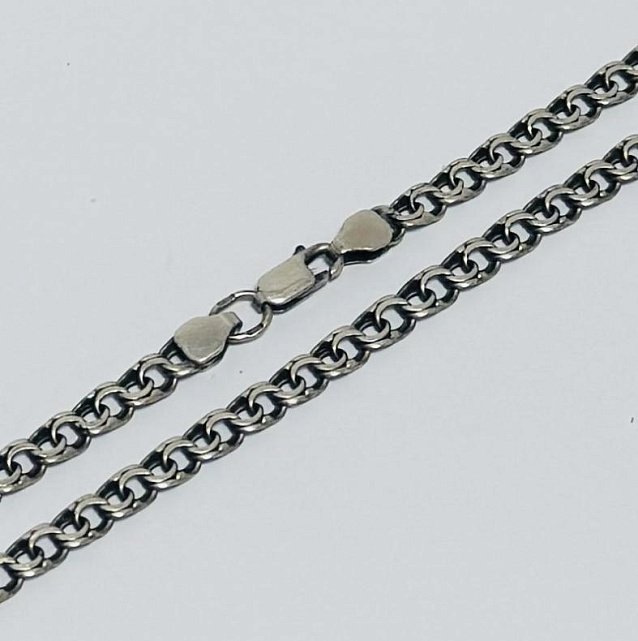 Серебряная цепь с плетением Бисмарк (33901980) 0