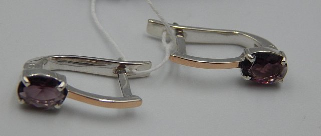 Срібні сережки з позолотою та цирконієм (31647582) 3