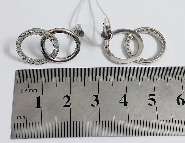 Срібні сережки з цирконієм (32984020) 5