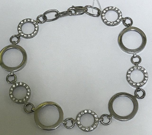 Срібний браслет із цирконієм (28454698) 2