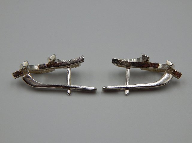 Серебряные серьги с цирконием (32559525) 4