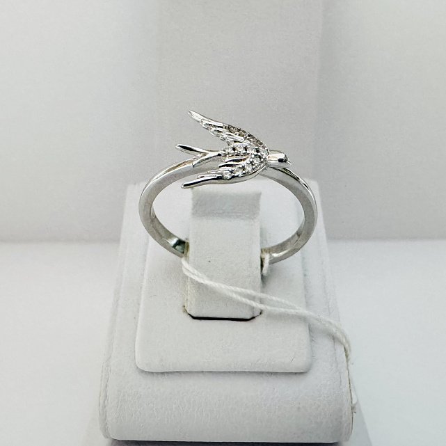 Серебряное кольцо с цирконием (31876679) 0