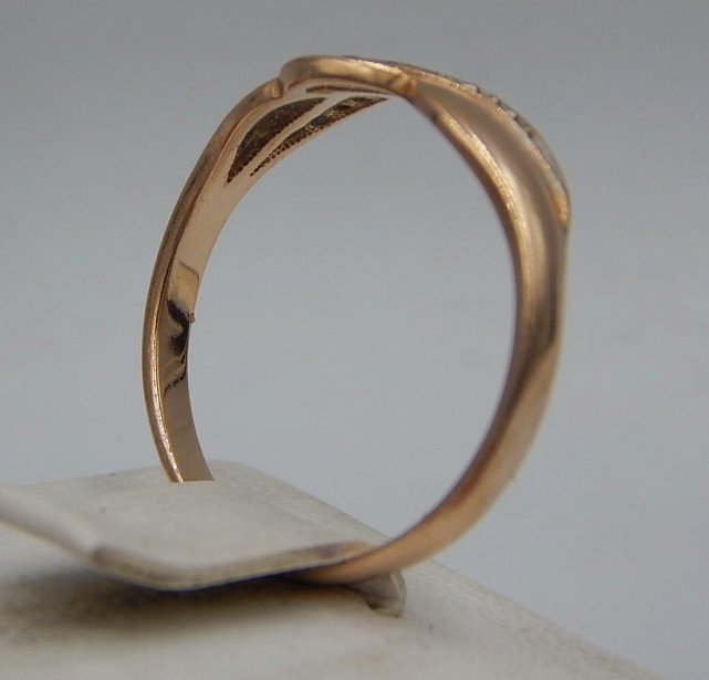 Кольцо из красного золота с цирконием (27752657) 4