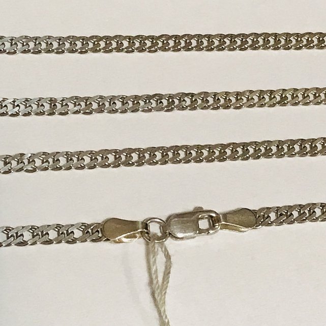 Серебряная цепь с плетением Двойной ромб (32212612) 1