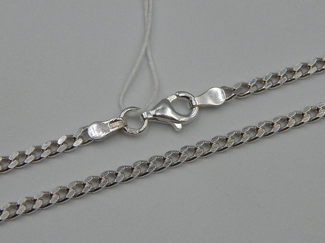 Серебряная цепь с плетением панцирное (32236616) 0