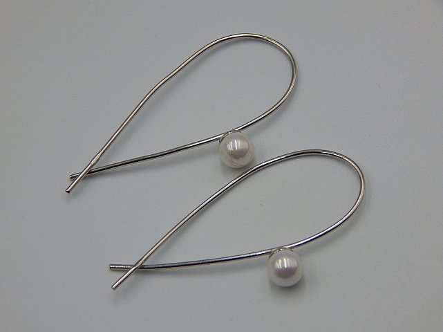 Срібні сережки з перлами (33002260) 3