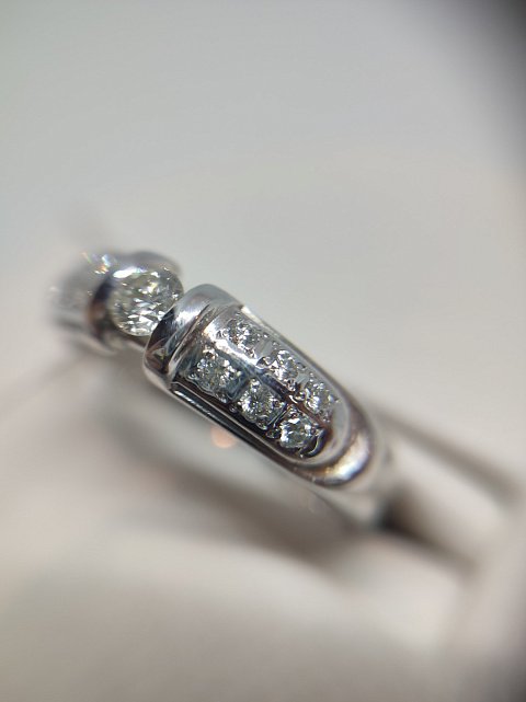 Кольцо из белого золота с бриллиантом (-ми) (27416578) 8