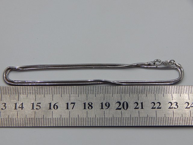 Серебряная цепь с плетением Снейк (33847193) 4