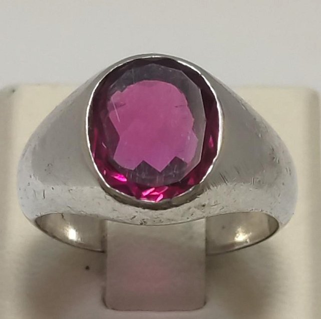 Серебряное кольцо с рубином (33484897) 0