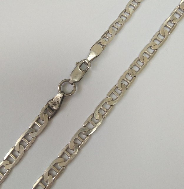 Серебряная цепь с плетением морское якорное (33832400) 0