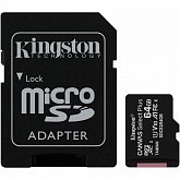 картинка Карта памяти Kingston 64GB microSDXC Class 10 UHS-I Canvas Select Plus + SD Adapter SDCS2/64GB 