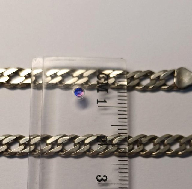 Серебряная цепь с плетением Двойной ромб (33684944) 2