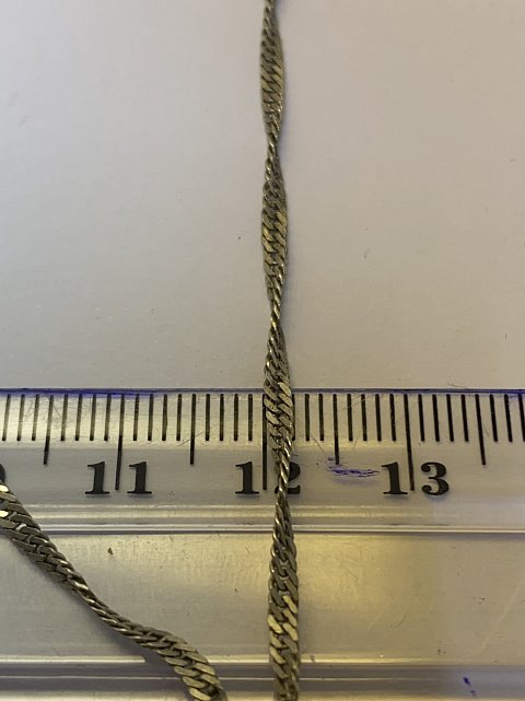 Серебряная цепь с плетением Сингапур (33669286) 2