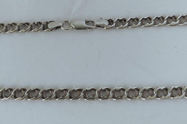 Серебряная цепь с плетением Бисмарк (33581260) 1