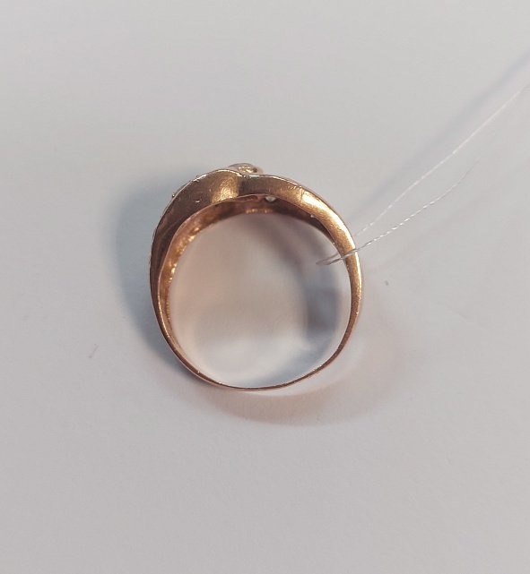 Кольцо из красного золота с цирконием (33779638) 2
