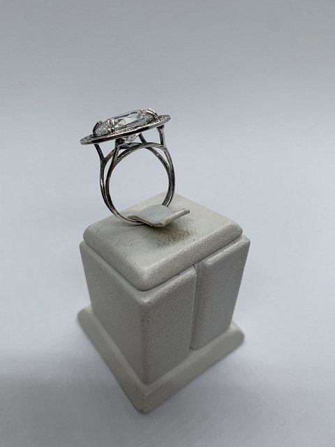 Серебряное кольцо с цирконием (33535129) 5
