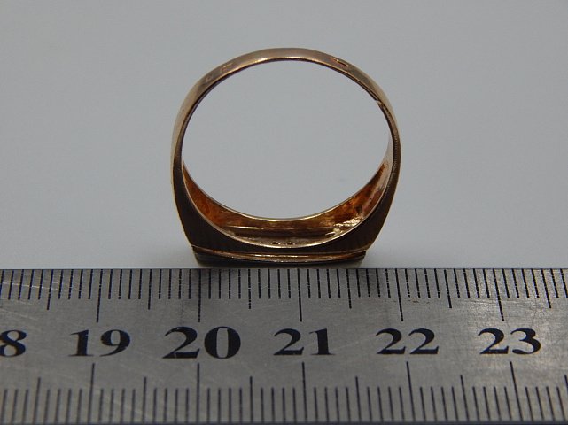 Перстень из красного и белого золота с цирконием (31051155) 5