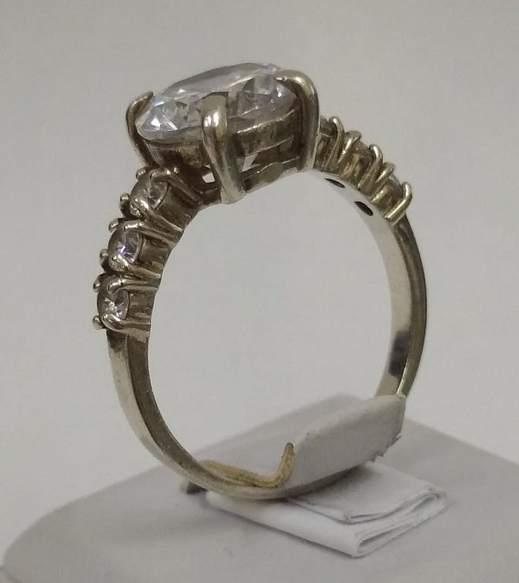 Серебряное кольцо с цирконием (32749216) 3