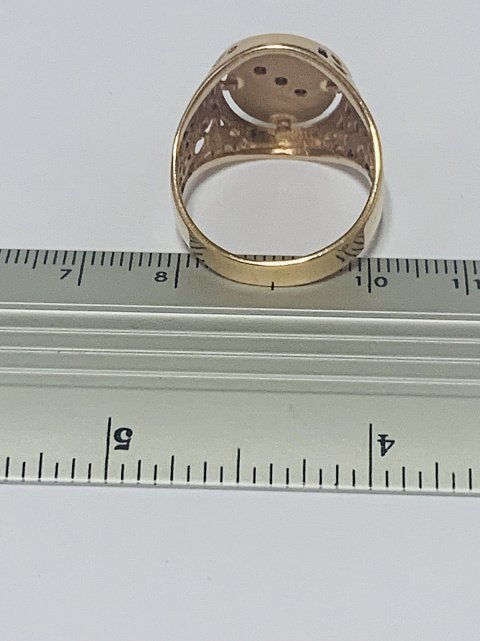 Перстень из красного и белого золота с цирконием (33251569) 2