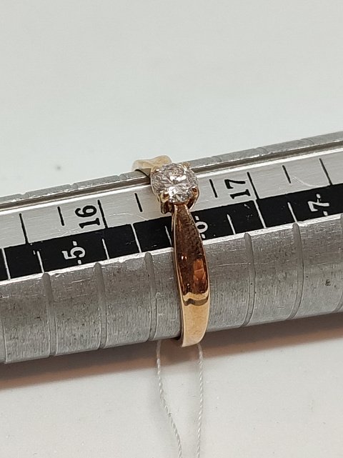 Кольцо из красного золота с бриллиантом (-ми) (27416651)  3