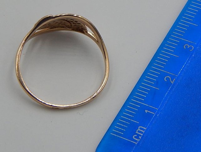 Кольцо из красного золота с цирконием (30523611) 2