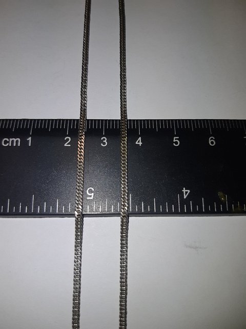 Серебряная цепь с плетением панцирное (30511458) 3