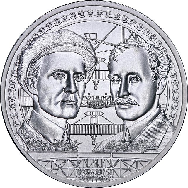 Серебряная монета 1oz Иконы Инноваций: Братья Райт 2 доллара 2022 Ниуэ (29649590) 4