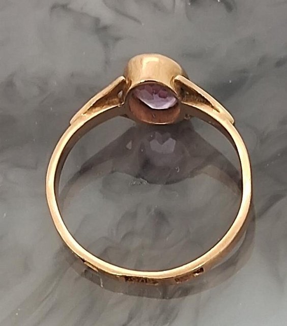 Кольцо из красного золота с корундом (32921346)  4
