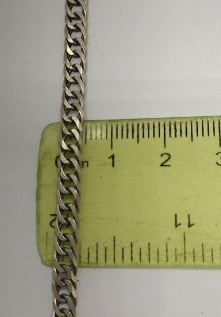 Серебряная цепь с плетением двойной Ромб (33752802) 2