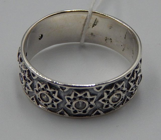 Серебряное кольцо с цирконием (31788912) 3