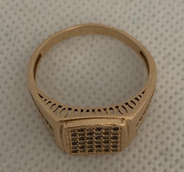 Перстень из красного золота с цирконием (31609823) 1