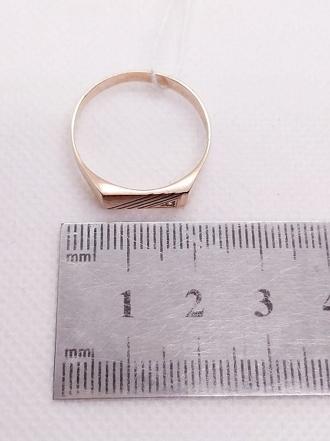 Перстень з червоного золота з цирконієм (33800300) 5