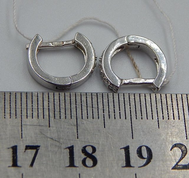Срібні сережки з цирконієм (33050639) 3