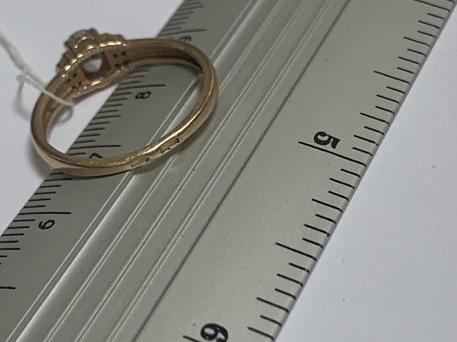 Кольцо из красного золота с цирконием (31621241)  6