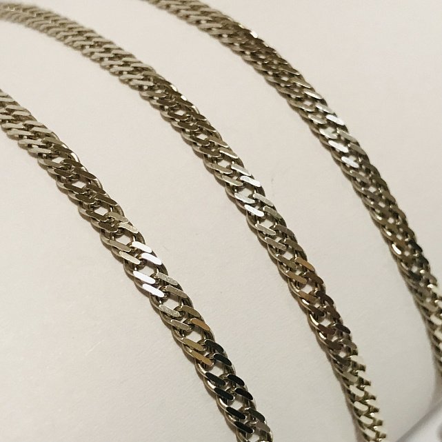 Срібний ланцюг з плетінням Подвійний ромб (32212612) 4