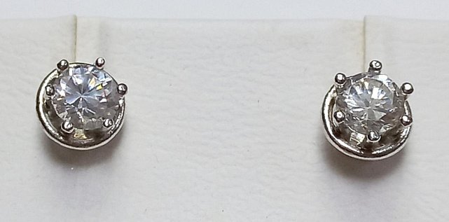 Срібні сережки з цирконієм (28166147) 0