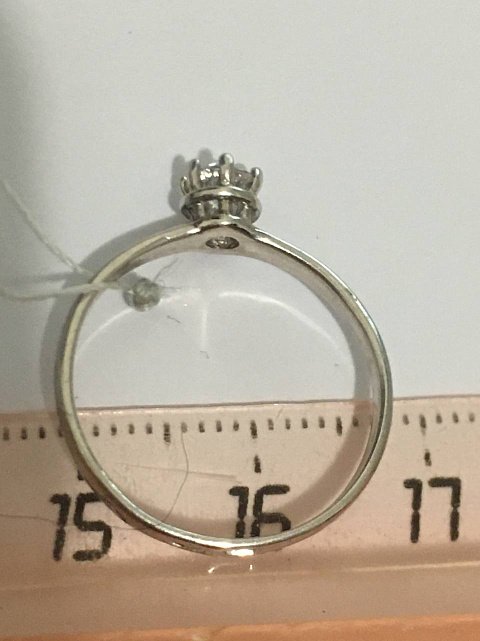 Серебряное кольцо с цирконием (31376044) 2