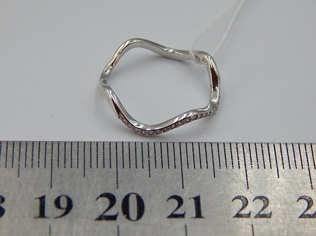 Серебряное кольцо с цирконием (30657566) 4