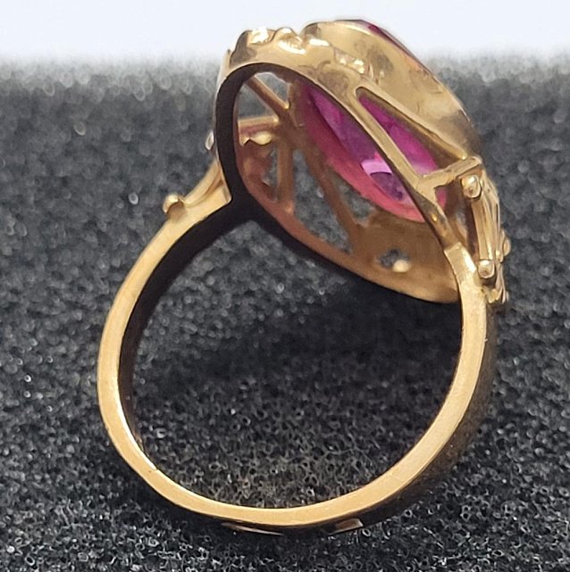 Кольцо из красного золота с рубином (33733468) 2