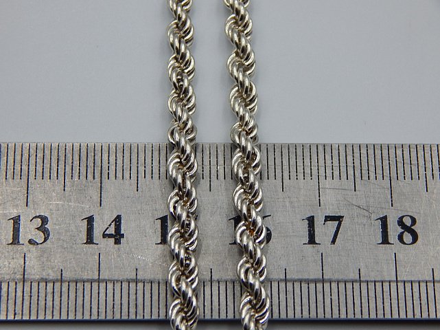 Серебряная цепь с плетением Веревочка (32557286) 3
