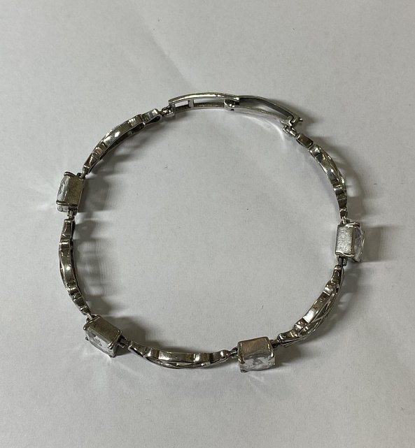 Срібний браслет із цирконієм (33892349) 1