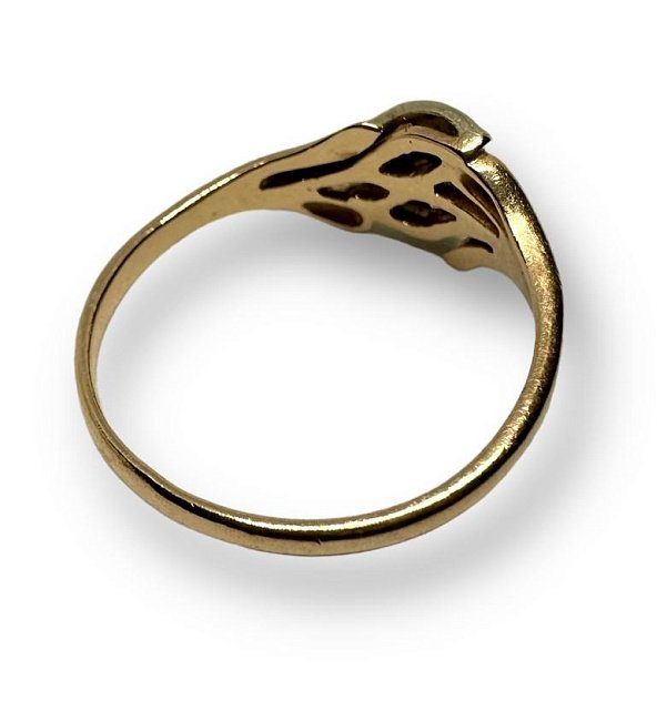 Кольцо из красного и белого золота с цирконием (29935653)  3