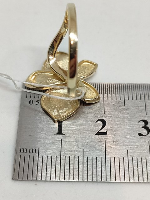 Кольцо из желтого и белого золота с бриллиантом (-ми) (29717501) 4
