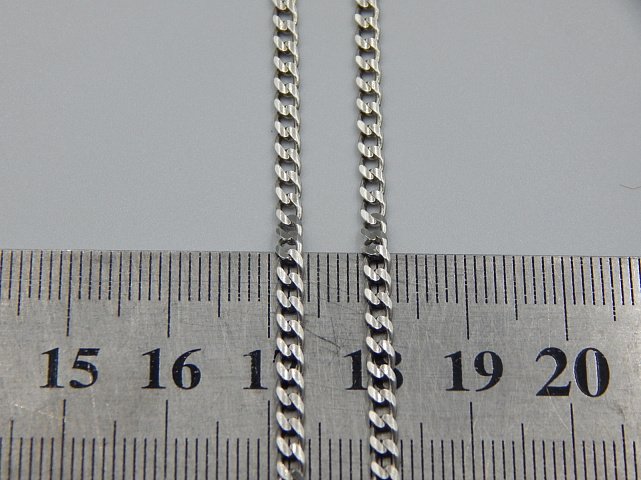 Срібний ланцюг з плетінням панцирне (32113845) 2