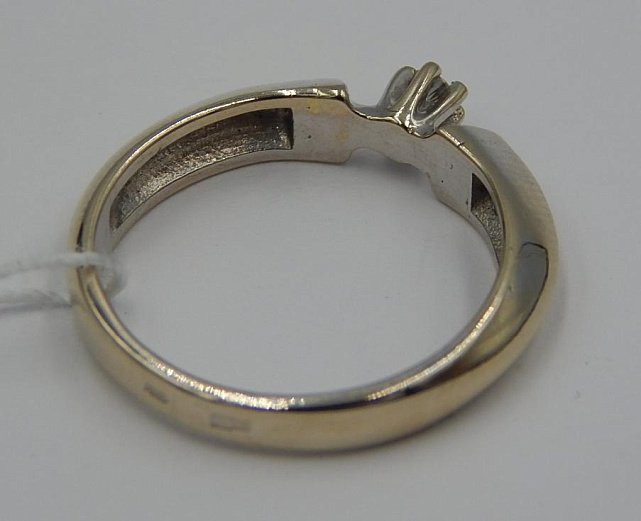 Кольцо из белого золота с бриллиантом (-ми) (27474955) 6