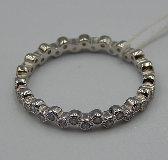 Серебряное кольцо с цирконием (31647355) 2