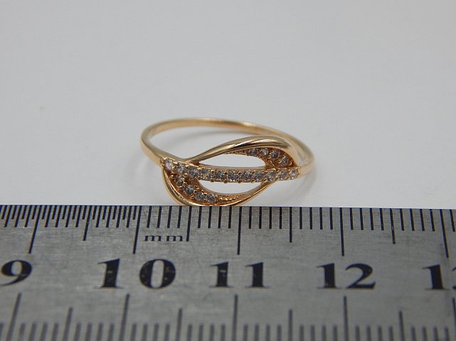 Кольцо из красного золота с цирконием (29976798) 4
