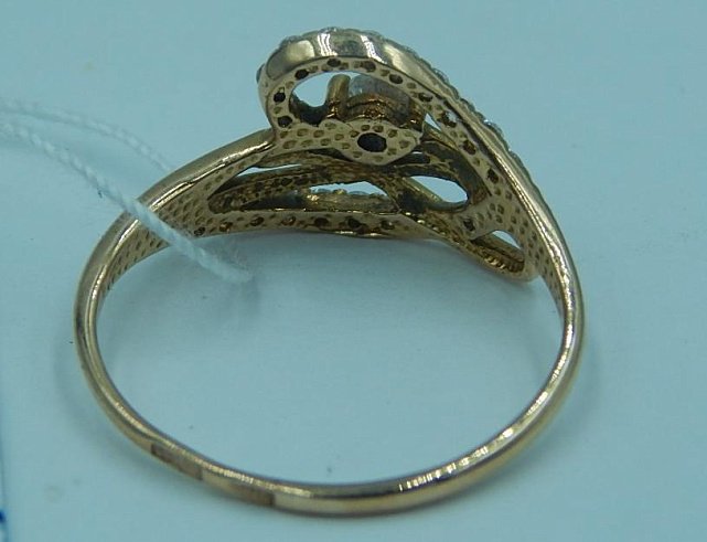 Кольцо из красного золота с цирконием (32257726) 5