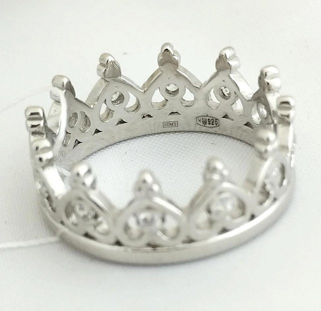 Серебряное кольцо с цирконием (31956227) 1