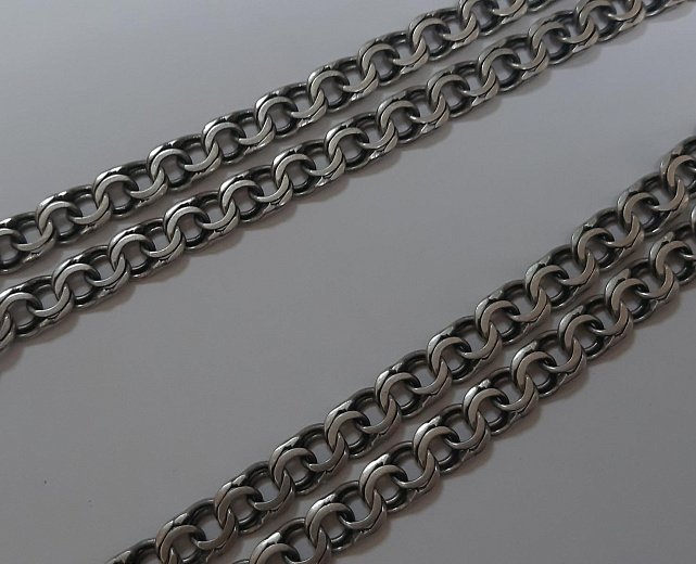 Срібний ланцюг із плетінням Бісмарк (32323315) 0